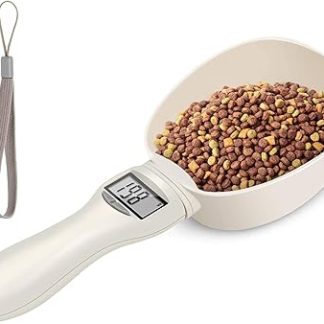 Цифровая мерная ложка для корма для животных, точная мерная ложка для корма для животных, со светодиодным дисплеем, работает от батареек, для измерения жидких и сухих кормов.