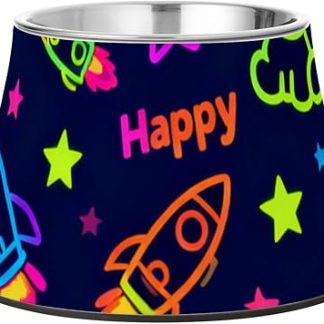 Симпатичные миски для корма для собак и медведей, темно-синие, нескользящие, из нержавеющей стали, для медленного кормления кошек, средство от усов.