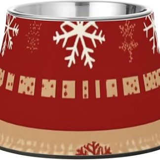 Бесшовная рождественская красная елка, приподнятая миска для воды для домашних животных, приподнятые миски из нержавеющей стали для кошек, для медленного кормления собак, средство для облегчения боли в усах, Platos para perros para comer