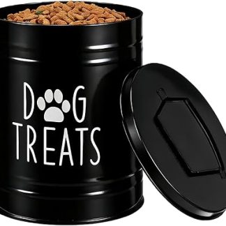 Универсальный контейнер для собачьего корма - металлический, герметичный, с ручкой и крышкой, для дома, для кошек, сухого корма, лакомств, для шкафов, столешниц.