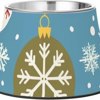 Рождественские шары для собак, миски для еды, нескользящая нержавеющая сталь, приподнятая миска для маленьких собак, удобное кормление, cuencos elevados para perros