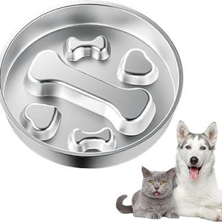 Миска для медленного кормления - миска из нержавеющей стали для предотвращения удушья, решение для кормления собак, которые быстро едят, интерактивный дизайн для уменьшения газообразования.