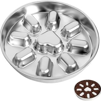 Миска Generico Slow Feeder для крупных собак, нержавеющая сталь, защита от отеков | Нескользящая, устойчивая к жеванию, для воды и еды