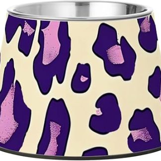 Миска для воды с подставкой, фиолетовая, из нержавеющей стали, для маленьких собак, средство от усов Whiskers Relief.