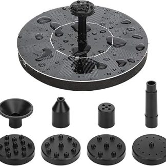 Солнечный фонтан с 6 распылительными форсунками, портативный, плавающий, подходит для купальни для птиц, сада, пруда, бассейна, водохранилища, двора.