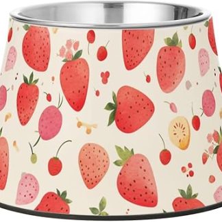 Простая минималистичная миска для воды для собак персиково-клубничного цвета из нержавеющей стали, нескользящая, подходит для кошек, кроликов и птиц, не боится усов.