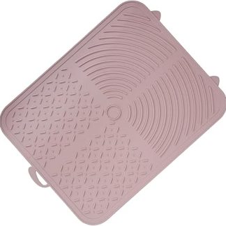 Обычный коврик для вылизывания собак, снимает тревогу, легко моется, термостойкий, замедляет процесс кормления щенков (светло-розово-серый).