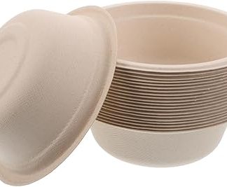 100 одноразовых бумажных мисок для домашних животных, непроливаемые, портативные миски для воды и еды для щенков и мелких животных, идеально подходят для поездок и вечеринок.