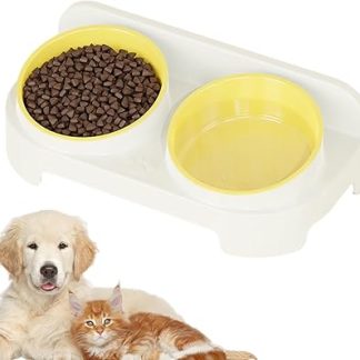 Подставка для корма для собак, непроливаемая, нескользящая станция для кормления домашних животных, миски для корма для собак, приподнятая миска для кошек, щенков, маленьких и средних кошек, для использования в помещении и на улице.
