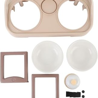 Поднятая миска для собак с защитой шеи от брызг, набор колокольчиков для миски с водой для собак.