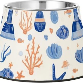 Миски для собак Boat Lighthouse Simple Design, улучшенные миски из нержавеющей стали для средних собак, удобные для кормления.