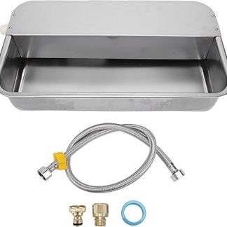 Автоматическая поилка для собак Jiawu, поилка с чашей, большая поилка из нержавеющей стали 304, самонаполняющаяся поилка для домашней птицы и скота.