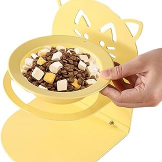 Приподнятые миски для кошек — противоскользящие и непроливаемые — кормушка для домашних животных — эргономичная и многофункциональная миска для кошек для дома и офиса.