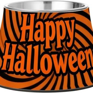 Миски для кормления собак в оранжево-черных полосках на Хэллоуин. Приподнятые миски из нержавеющей стали для кошачьего корма. Медленное поедание. Comedero Para Perros.