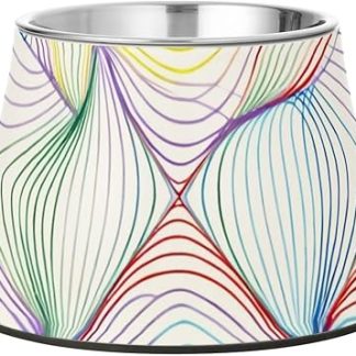 Тонкая миска для домашних животных с нескользящей подставкой из нержавеющей стали для медленного кормления мелких питомцев.