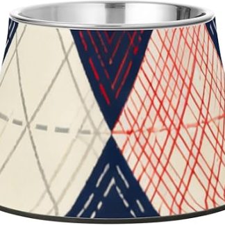 Миска для кормления домашних животных Poker Cowboy Plaid Pet Bowls, приподнятая миска из нержавеющей стали для медленного кормления собак.