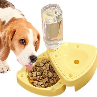 Миска для собаки и миска для воды - 500 мл, автоматическая кормушка для домашних животных, двойной дозатор корма для щенков - для балкона, квартиры, дома, помещения, улицы, зимы, дома
