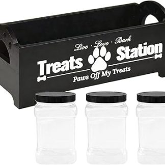 Контейнер для корма для животных - набор из 3 предметов с плотно закрывающейся крышкой - контейнер для корма и лакомств для животных - подходит для кошек, птиц, кладовых, дома, кухонных столешниц, хозяйственных нужд.