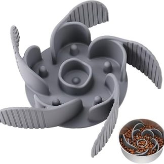Вставка для миски MateeyLife Slow Feeding Bowl Insert с присосками, совместимая с металлическими и керамическими мисками для средних и крупных собак (серая).