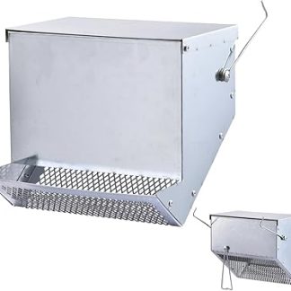 Кормушки для кроликов в клетке, станция для кормления с автоматической крышкой - диспенсер для корма для кроликов, для содержания в помещении и на улице, для дрессировки мелких домашних животных, таких как хомяки и хорьки.