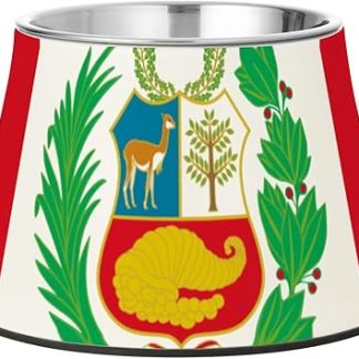Миски для домашних животных с перуанским флагом, нескользящие, из нержавеющей стали, простые миски для мелких животных, миски для собак, страдающих от усталости.