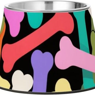 Красочные мультяшные миски-кормушки в виде косточек животных, приподнятые миски из нержавеющей стали для кошек и маленьких собак, миски для корма, от усталости, Plato Para Perros.