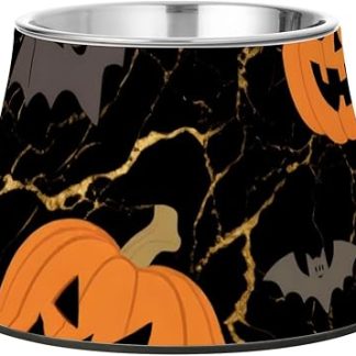 «Устрашающие черные миски в виде летучих мышей на Хэллоуин для домашних животных. Улучшенные миски из нержавеющей стали для кошачьего корма, собак, кошек, кроликов и птиц. Замедлите темп еды».