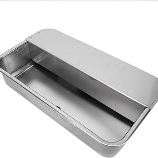 Автоматический диспенсер для воды Fockety, изготовленный из утолщенной нержавеющей стали 304, представляет собой большую уличную поилку для кошек размером 16,9 x 8,8 дюймов.