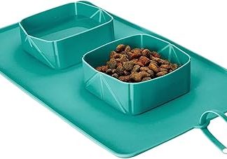 Дорожные миски для собак, нескользящий складной силиконовый поднос для лакомств, нескользящая портативная силиконовая миска для домашних животных, для кошек мелких, средних и крупных пород.