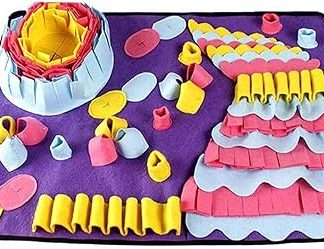 Медленно кормящая подстилка для собак, коврик для тренировки обоняния, коврик для обнюхивания для маленьких и больших собак, коврик-головоломка для собак, медленная кормушка для лакомств.