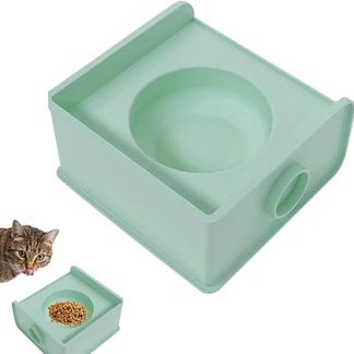 Подставка для кошачьей миски - приподнятая миска для кошачьего корма, квадратная миска для кормления домашних животных, способствует здоровому питанию, кормушка для собак, кормушка для щенков, миски для клеток с кошками.