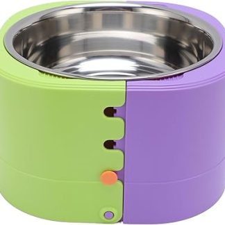 Миска для корма для собак aqxreight с регулируемой высотой и удобным выдвижным основанием из нержавеющей стали. Изготовлена ​​из нержавеющей стали, обеспечивает комфортную посадку.