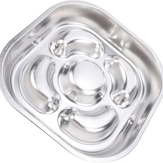 Миска для корма для собак и кошек Slow-Down из нержавеющей стали с защитой от перелива, нескользящая, размеры: 9,1 x 9,1 x 2 дюйма.