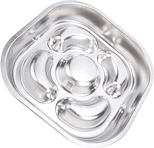 Миска для медленного кормления собак Acouto из нержавеющей стали 304 с нескользящим покрытием и лабиринтным рисунком для предотвращения метеоризма у собак и кошек, которые едят быстро.