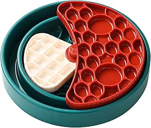 Миска для корма для собак Slow Down предотвращает удушье, интерактивная кормушка вращается на 360 градусов для безопасности питомца, здорового питания и снижения стресса.