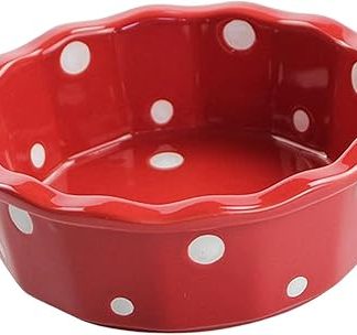 Миска для кошек, миска для собак, тарелка для кошачьего корма, кормушка для домашних животных, красная, 14 x 5 см