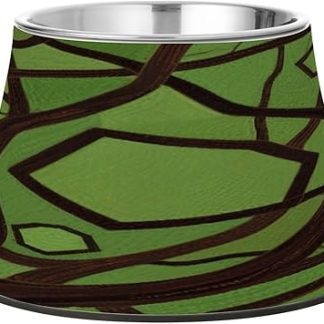 Абстрактное искусство, ветка дерева, зеленые приподнятые миски для еды в виде животных, миски из нержавеющей стали в виде животных для собак, кошек, кроликов и птиц, рельефные усы.