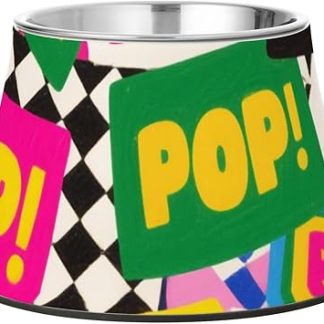 Красочные мультяшные поп-музыкальные модные миски для домашних животных с подставкой, миски для воды из нержавеющей стали в виде животных для маленьких собак, миски для медленного поедания.