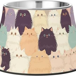 Простые пастельные минималистичные миски для кошек и собак, нескользящая, из нержавеющей стали, приподнятая, для собак среднего размера, с удобными усами.