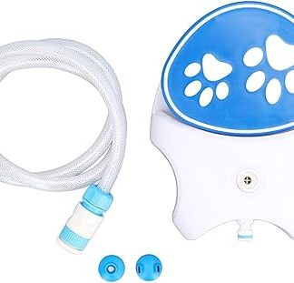 Фонтанчик для воды для собак, активируемый ногой, автоматический поилка с садовым шлангом, для крупных собак, кошек, изготовлен из пластика.