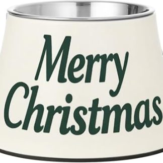 Счастливого Рождества! Круглые миски для корма для домашних животных в форме бело-голубой снежинки с подставкой из нержавеющей стали. Незаменимые миски для ваших любимых питомцев.