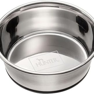 Миска для кормления собак и кошек Hunter 41714 из нержавеющей стали, 1900 мл, серебристая.