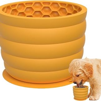 Интерактивная миска для вылизывания собак, 620 мл, силиконовая миска для вылизывания собак, интерактивная миска для кормления собак с присосками, развлекает собак мелких, средних и крупных пород.