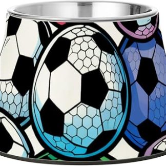 Мультяшная красочная миска для корма для собак в форме футбольного мяча, улучшенная миска из нержавеющей стали для кошек, миски для корма для кошек, медленное кормление, усы, облегчение, медленная кормушка для собак.