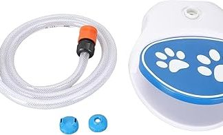 Уличная поилка для домашних животных с ножным запуском, большой емкостью, простая сборка, подходит для собак и кошек, кемпинга, походов, поилка для животных с ножным управлением.