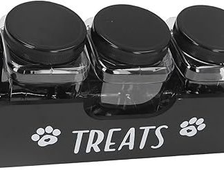 Стильный контейнер для лакомств для собак, сохраняющий свежесть корма. Многофункциональное хранилище для корма для домашних животных, подходит для дома и путешествий.