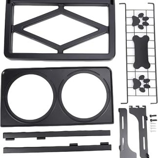 Подставка для мисок для собак HEEPDD с регулируемой высотой, держатель для 2 мисок из нержавеющей стали, маленького, среднего и большого размера.