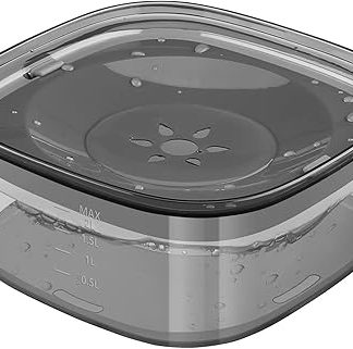 Миска для воды для собак PETTOM, 2 л, непроливаемая, большая, брызгозащищенная, нескользящая, удобная для путешествий, диспенсер для воды.