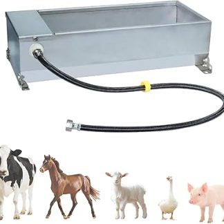 Автоматическая кормушка для скота, поилка из нержавеющей стали, большой резервуар для воды 7,5 л, система самонаполнения с поплавковым клапаном.