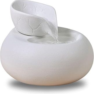 Фонтан Zen'Light SCFV22-01 Crystal Line Toby Animal — из стекла и керамики — с насосом, светодиодной подсветкой и инструкцией по эксплуатации.